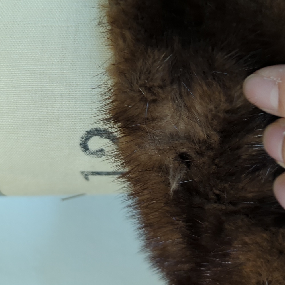 Vintage Ramsays Real Fur Shawl Wrap Bolero Cape Brown One Size fall winter glam - Picture 6 of 6